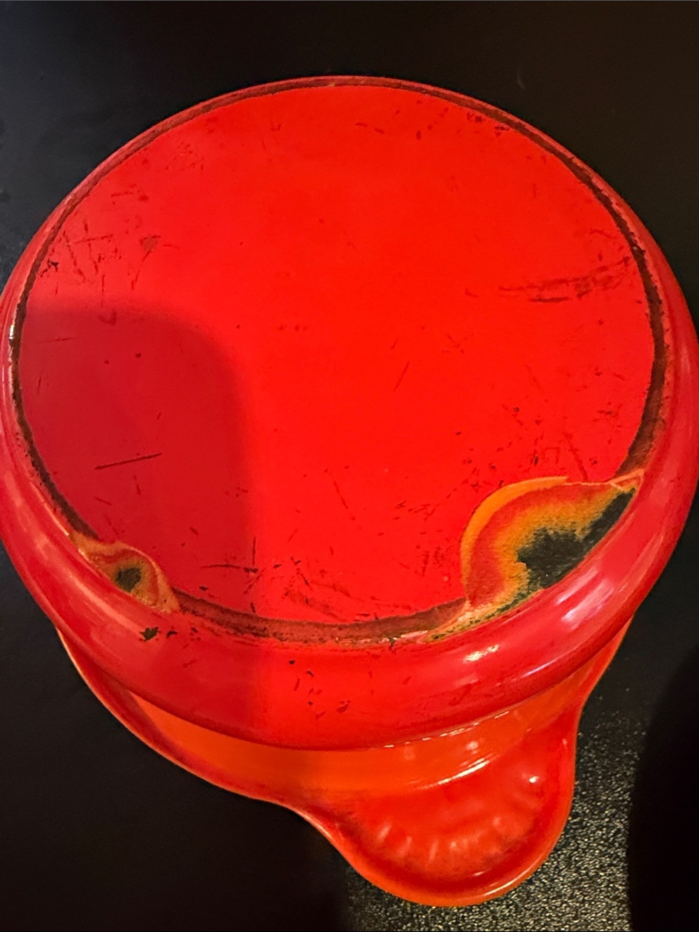 Le Creuset Flame Enameled Cast Iron saucepan with Lid - Picture 4 of 7